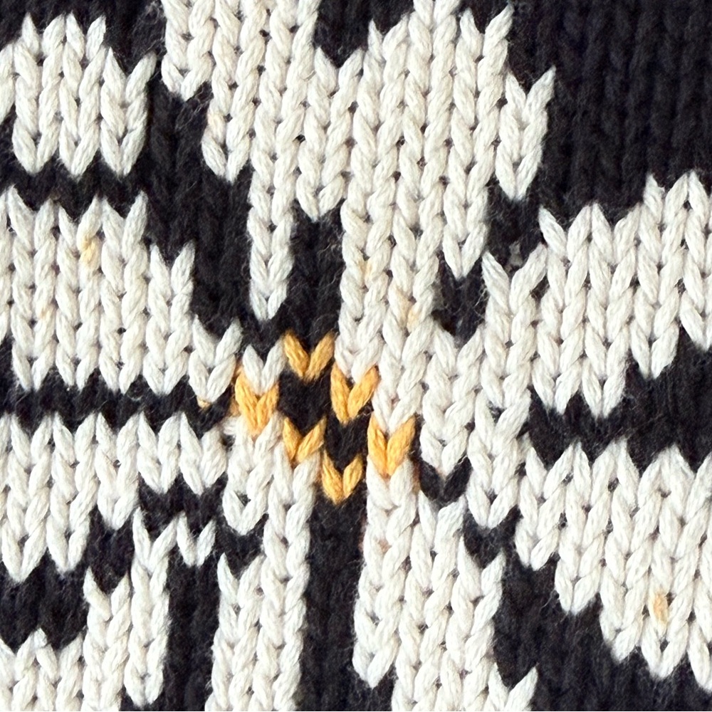 Eddie Bauer 90s Vintage Folk Art Floral Cotton Sweater Made in Hong Kong Size S - Picture 12 of 14